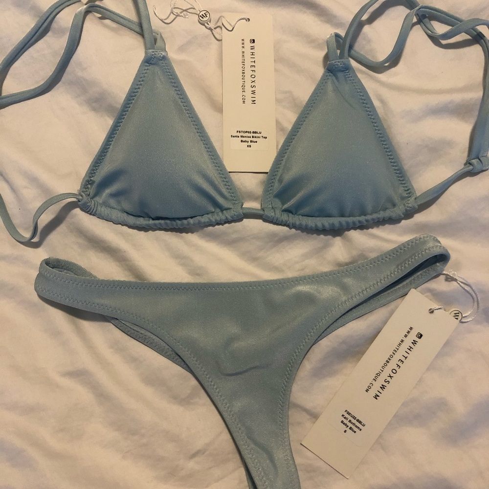 White Fox Boutique bikini in baby blue